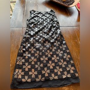 Milly of New York size 4, beautiful black/silvery sequin cocktail dress.